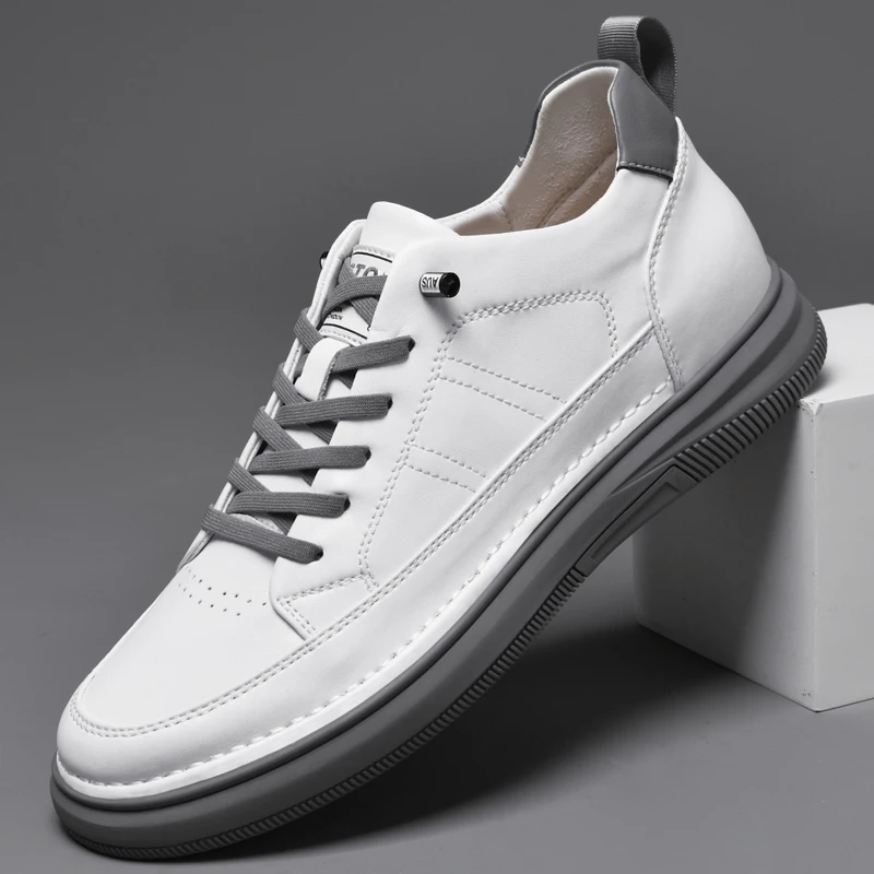 Modx Men's Leather Casual Shoes Increase Simple Pure Black Sneakers Breathable Sneakers Luxury Shoes
Modx Men's Leather Casual Shoes Increase Simple Pure Black Sneakers Breathable Sneakers Luxury Shoes