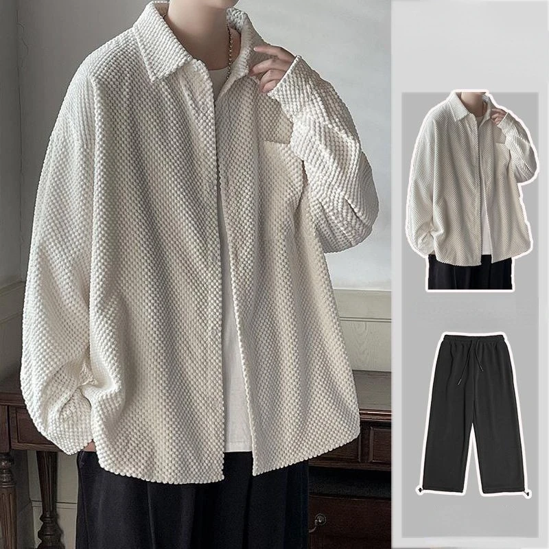 Casual Cotton Linen Two Piece Suits Men Set Fashion Loose V Neck Long Sleeve Tops and Trouser Suits Style Clothing Summer X124
Casual Cotton Linen Two Piece Suits Men Set Fashion Loose V Neck Long Sleeve Tops and Trouser Suits Style Clothing Summer X124