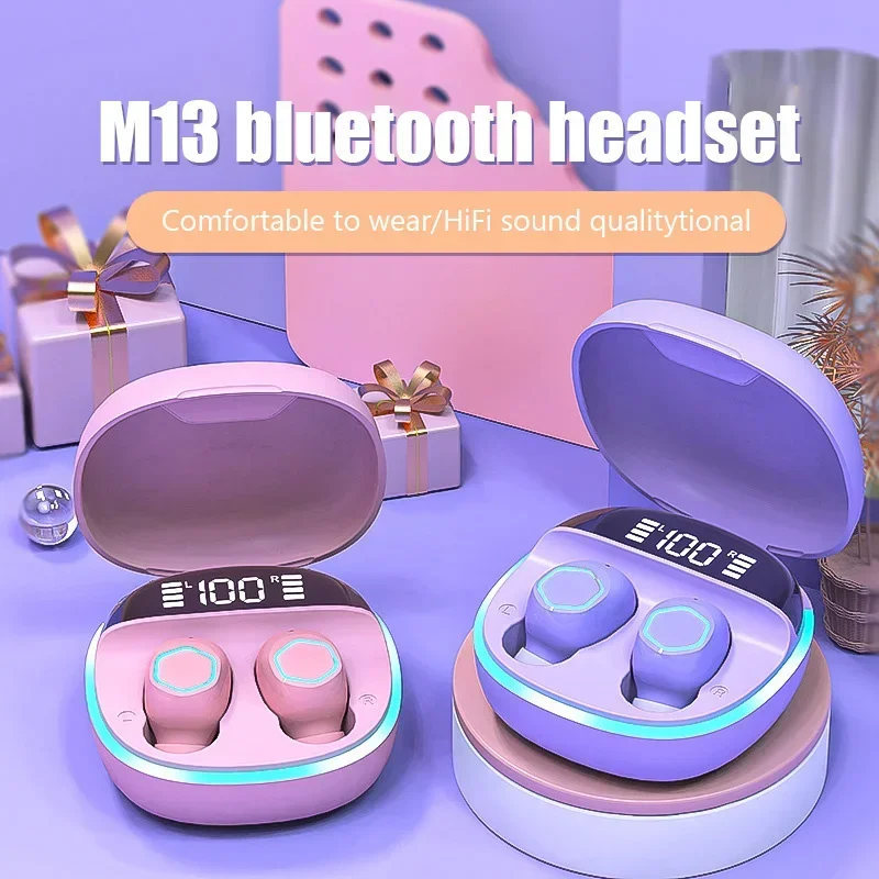 NEW M13 TWS Wireless Earbud Bluetooth 5.2 Waterproof Earplugs Bass Music Headset Earphone In Ear HiFi Stereo Earphone With Mic
NEW M13 TWS Wireless Earbud Bluetooth 5.2 Waterproof Earplugs Bass Music Headset Earphone In Ear HiFi Stereo Earphone With Mic