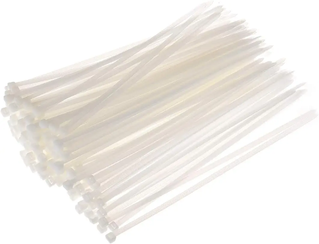 

Tcenofoxy 150pcs Cable Zip Ties 20 Inch x 0.16 Inch Self-Locking Nylon Tie Wraps White