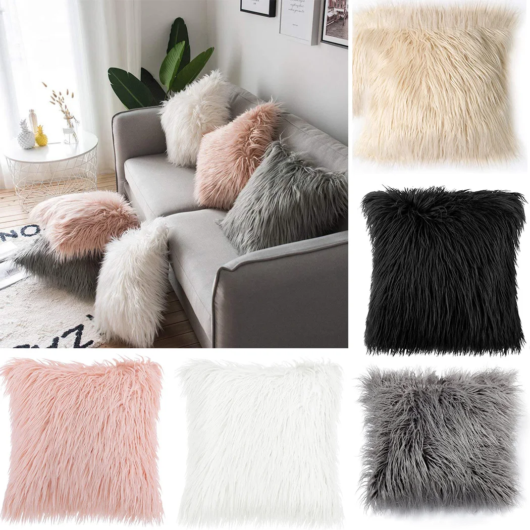 1pc Soft Sofa Pillow Plush Square Luxury Cushion Cover Home Room Decoration Home Textile Pillowcase 41*41cm Black White
1pc Soft Sofa Pillow Plush Square Luxury Cushion Cover Home Room Decoration Home Textile Pillowcase 41*41cm Black White