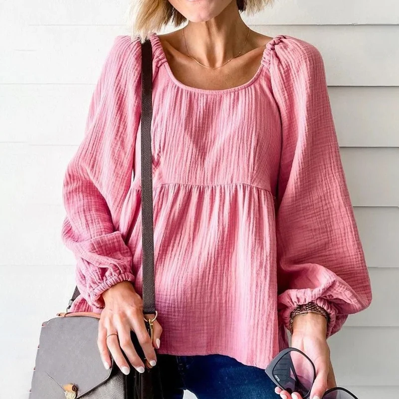 All Match Women Solid Crew Neck Pullover Top 2024 Casual Loose Blouse&Shirts Elegant Ladies 3/4 Sleeve Summer t Shirts Tees
All Match Women Solid Crew Neck Pullover Top 2024 Casual Loose Blouse&Shirts Elegant Ladies 3/4 Sleeve Summer t Shirts Tees