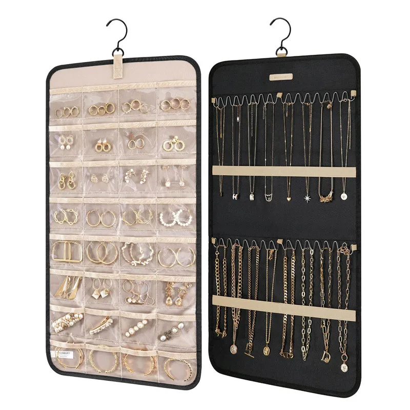 Hanging Jewelry Storage Bag Holder Necklace Bracelet Earring Ring Jewelry Organizers Storage Jewelry Bag With Metal Hooks
Hanging Jewelry Storage Bag Holder Necklace Bracelet Earring Ring Jewelry Organizers Storage Jewelry Bag With Metal Hooks