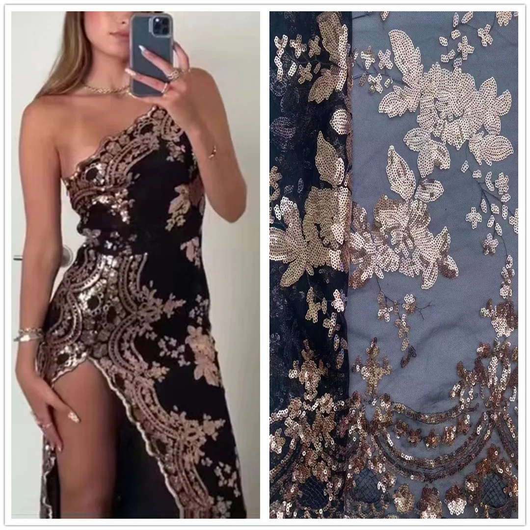 Beautiful Champagne sequins embroidery French tulle net lace African Sequin Fabric For Evening dresses.weddings Party
Beautiful Champagne sequins embroidery French tulle net lace African Sequin Fabric For Evening dresses.weddings Party