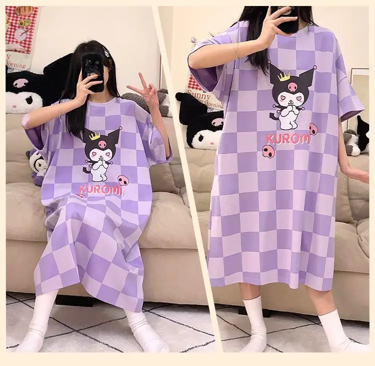 Sanrio Nightdress Summer Short Sleeve Hellokitty Mymelody Kuromi Cinnamoroll Student Cartoon Cute Loose Can Be Maternity Clothes
Sanrio Nightdress Summer Short Sleeve Hellokitty Mymelody Kuromi Cinnamoroll Student Cartoon Cute Loose Can Be Maternity Clothes