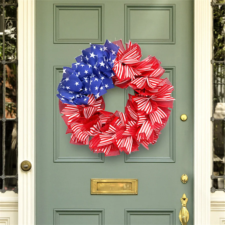 Independence Day decorations American Flag Ribbon Wreath American Independence Day Party Wall Hangings Door Hangings
Independence Day decorations American Flag Ribbon Wreath American Independence Day Party Wall Hangings Door Hangings