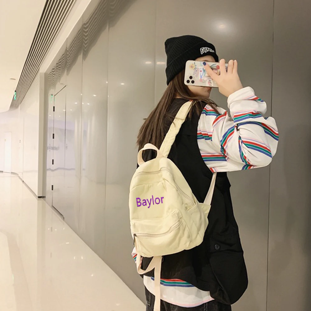 Custom Name Boys Girls Schoolbag New Personalized Student Canvas Travel Backpack Washable Small Outdoor Backpack with Names
Custom Name Boys Girls Schoolbag New Personalized Student Canvas Travel Backpack Washable Small Outdoor Backpack with Names