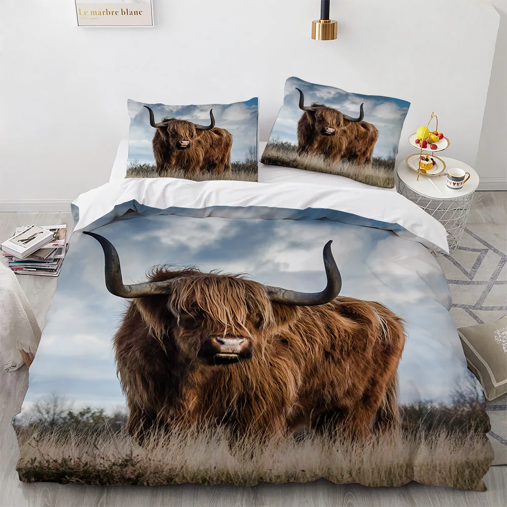Highland Cow Duvet Cover King/Queen Size, Farm Animal Bull Bedding Set, Funny Cute Herbivores Duvet Cover For Kids Boys Girls
Highland Cow Duvet Cover King/Queen Size, Farm Animal Bull Bedding Set, Funny Cute Herbivores Duvet Cover For Kids Boys Girls