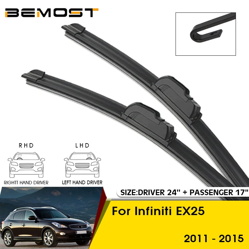 Car Wiper Blades For Infiniti EX25 2011-2015 Windshield Windscreen Front Window Blades 24"+17" Car Accessories
Car Wiper Blades For Infiniti EX25 2011-2015 Windshield Windscreen Front Window Blades 24"+17" Car Accessories