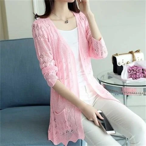 Cardigan Crocheted Hollow Out Shrug Female Casual Solid Color Flower Floral Open Stitch Women Sweater Loose Knitted Outwear P302
Cardigan Crocheted Hollow Out Shrug Female Casual Solid Color Flower Floral Open Stitch Women Sweater Loose Knitted Outwear P302