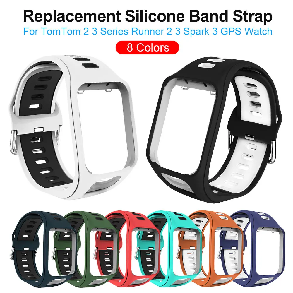 

Replacement Watch Strap For Tomtom Watch Silicone Band For Runner 3/Adventurer/Golfer 2/Runner 2 Cardio/Spark 3 Music Bracelet