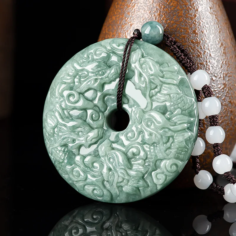 Natural Jade Kowloon Lucky Button Zodiac Dragon Pendant Charm Necklace Exquisite Jewelry Fashion Accessories with Chain Gift
Natural Jade Kowloon Lucky Button Zodiac Dragon Pendant Charm Necklace Exquisite Jewelry Fashion Accessories with Chain Gift