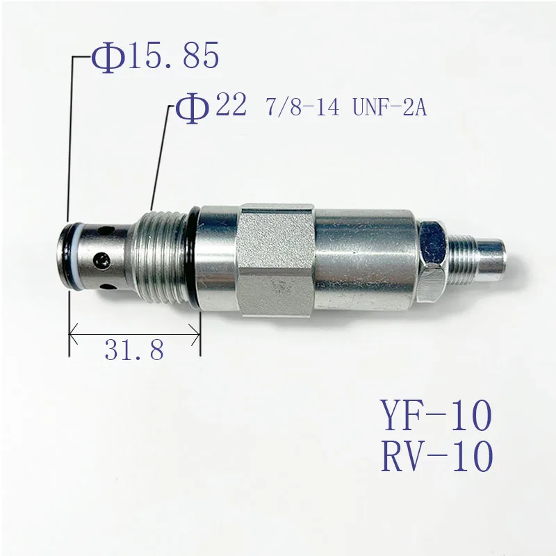 

Hydraulic Threaded Plug Direct-acting Relief Valve RV10-00 Pressure Regulating Range 7-250bar