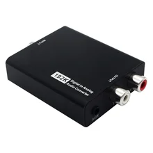 Toslink Coaxial Signal to Analog RCA L/R 3.5mm Audio Converter DAC Amplifier Digital Analog Audio Converter Toslink Coaxial Signal to Analog RCA L/R 3.5mm Audio Converter DAC Amplifier Digital Analog Audio Converter