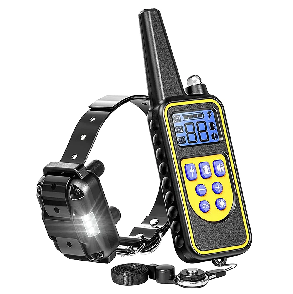 800m Electric Dog Training Collar Waterproof Pet Remote Control Rechargeable training dog collar with Shock Vibration Sound
800m Electric Dog Training Collar Waterproof Pet Remote Control Rechargeable training dog collar with Shock Vibration Sound