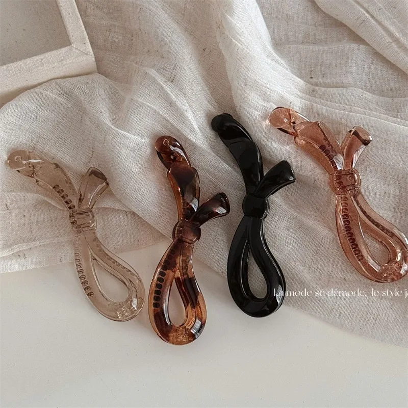 

New Arrival Bow Shape Banana Barrettes Women Girls Soild Color Hairpins Hairgrip Ponytail Holder Hair Clamp Accessories