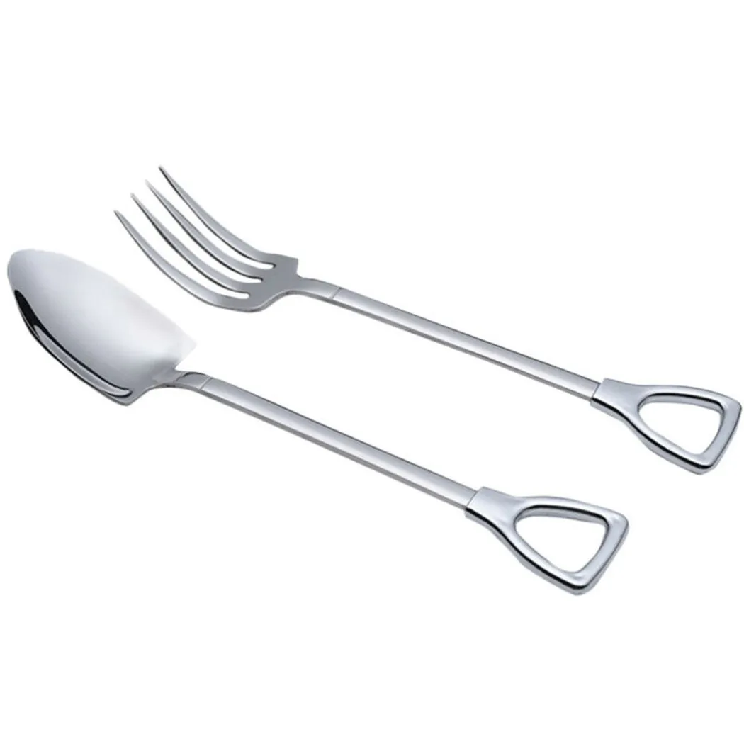 2pcs/set Stainless Steel Spoon Fork Creativity Shovel Shaped Tableware Coffee Teaspoon Stirring Spoon Watermelon Dessert Spoons
2pcs/set Stainless Steel Spoon Fork Creativity Shovel Shaped Tableware Coffee Teaspoon Stirring Spoon Watermelon Dessert Spoons