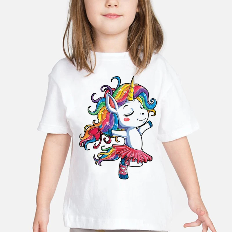 Ballet Dancer Unicorn T-shirt Children Girls Rainbow Ballet Dancer Gift Party T-shirt Children's Clothing Summer Top
Ballet Dancer Unicorn T-shirt Children Girls Rainbow Ballet Dancer Gift Party T-shirt Children's Clothing Summer Top