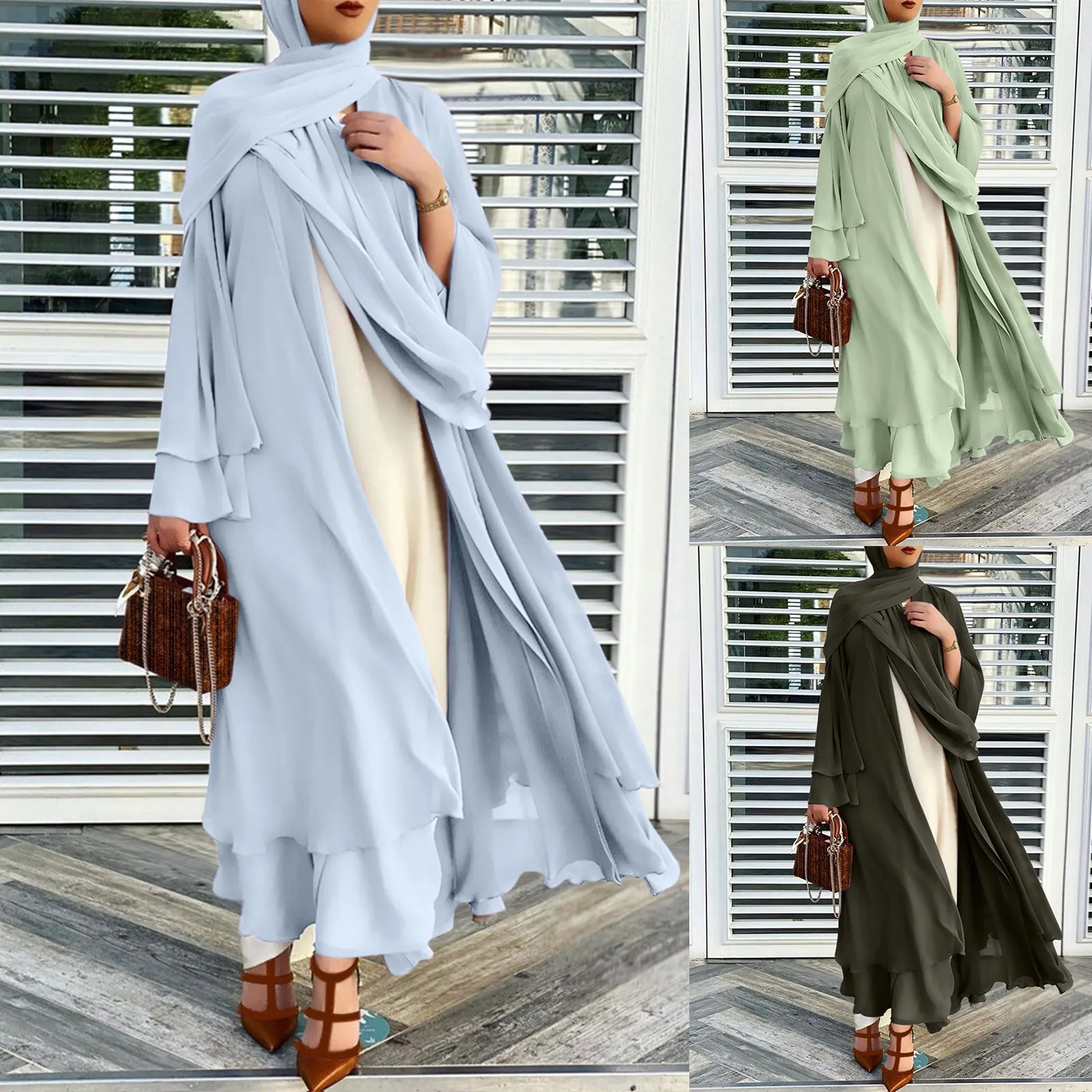 Модная шифоновая абайя кимоно Дубай мусульманский кардиган Abayas Женский Повседневный халат женская мусульманская одежда с поясом шифоновый кардиган
Модная шифоновая абайя кимоно Дубай мусульманский кардиган Abayas Женский Повседневный халат женская мусульманская одежда с поясом шифоновый кардиган