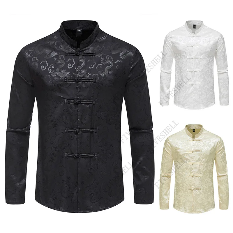 2023 Chinese Traditional Uniform Top Kungfu Shirt Men Dragon Pattern Martial Arts Shirt Men Long Sleeve Tang Suit Shirt
2023 Chinese Traditional Uniform Top Kungfu Shirt Men Dragon Pattern Martial Arts Shirt Men Long Sleeve Tang Suit Shirt
