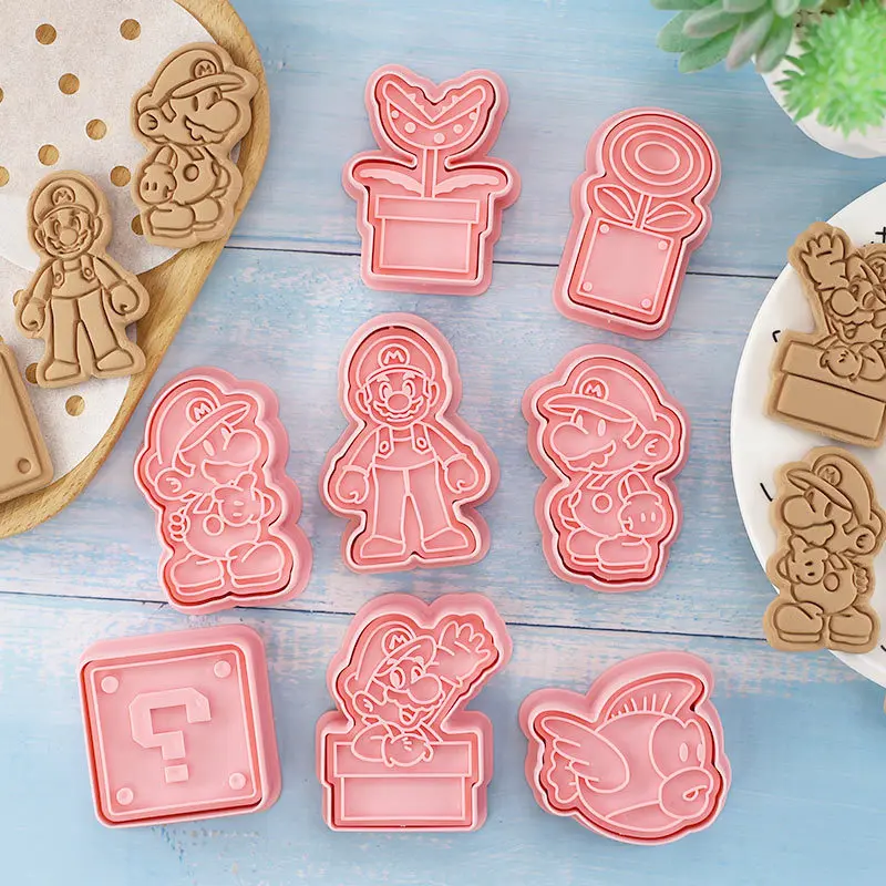 6/8pcs Super Mario Bros Figures Cookie Cutters Cartoon Yoshi Wario DIY Bakery Molds Pasty Cake Mold Toys Kitchen Supplies
6/8pcs Super Mario Bros Figures Cookie Cutters Cartoon Yoshi Wario DIY Bakery Molds Pasty Cake Mold Toys Kitchen Supplies