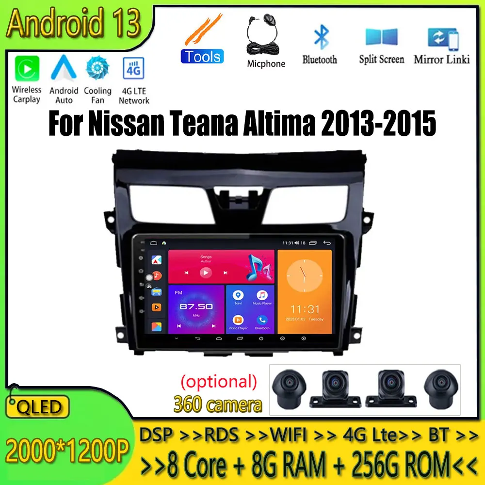 Android 13 Auto 8Core 4G Lte Carplay Multimedia DSP ISP Video WIFI Bluetooth For Nissan Teana Altima 2013-2015 Navigation ADAS
Android 13 Auto 8Core 4G Lte Carplay Multimedia DSP ISP Video WIFI Bluetooth For Nissan Teana Altima 2013-2015 Navigation ADAS