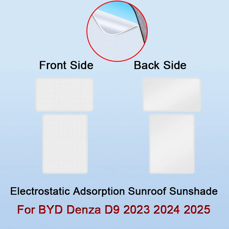 

For BYD Denza D9 2023 2024 2025 2026 Electrostatic Adsorption Car Roof Sunshade Skylight Blind Shading Windshield Sunroof Cover
