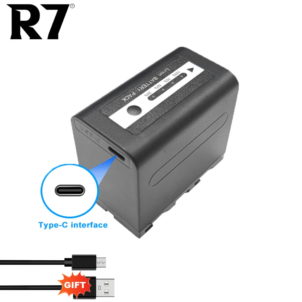 1PC R7 NP-F960 NP F960 NPF960 Camera Battery +Type-C Charging Cable for Sony MC1500C 190P 198P F950 HD1000C
1PC R7 NP-F960 NP F960 NPF960 Camera Battery +Type-C Charging Cable for Sony MC1500C 190P 198P F950 HD1000C