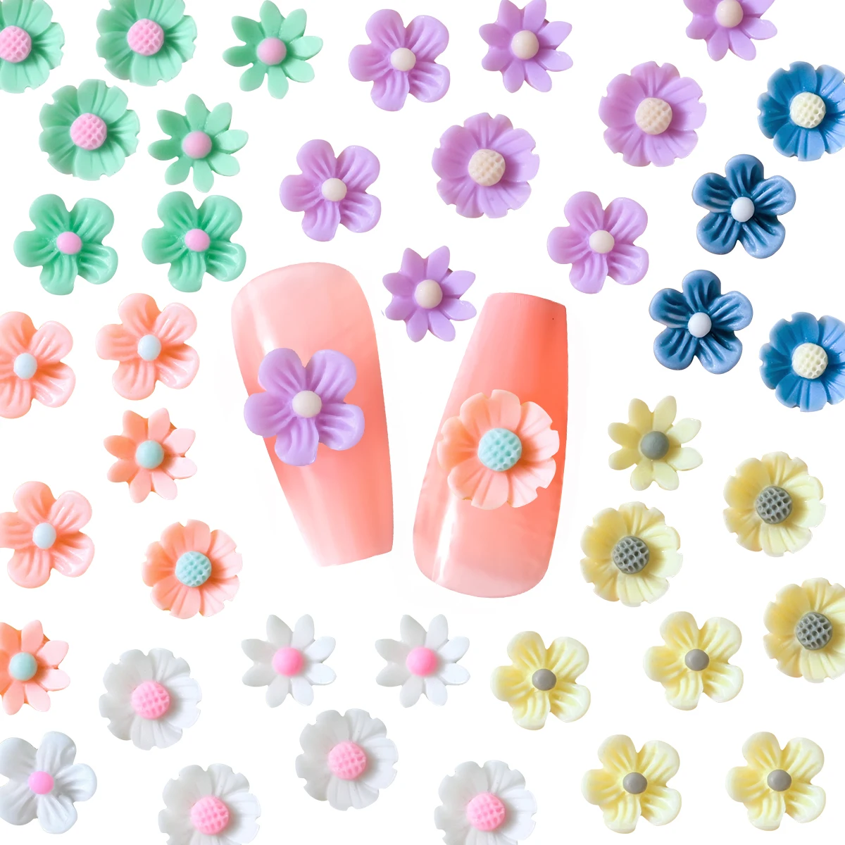 100pcs Resin Little Daisy Nail Charms White Pink Five-petal Flowers Nail Art Charms 3D Rhinestone DIY Manicure Accessories
100pcs Resin Little Daisy Nail Charms White Pink Five-petal Flowers Nail Art Charms 3D Rhinestone DIY Manicure Accessories