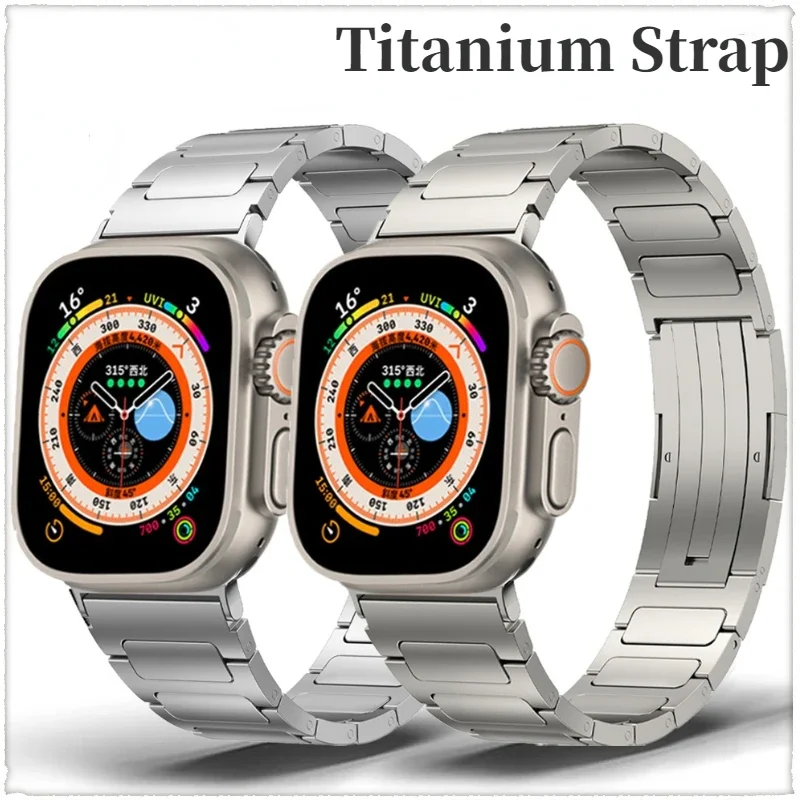 

Titanium Strap For Apple Watch Ultra 2 49mm 9 8 7 45mm 41mm Lightweight Bracelet Wristband For iWatch 6 5 4 3 SE2 44mm 40mm 42mm