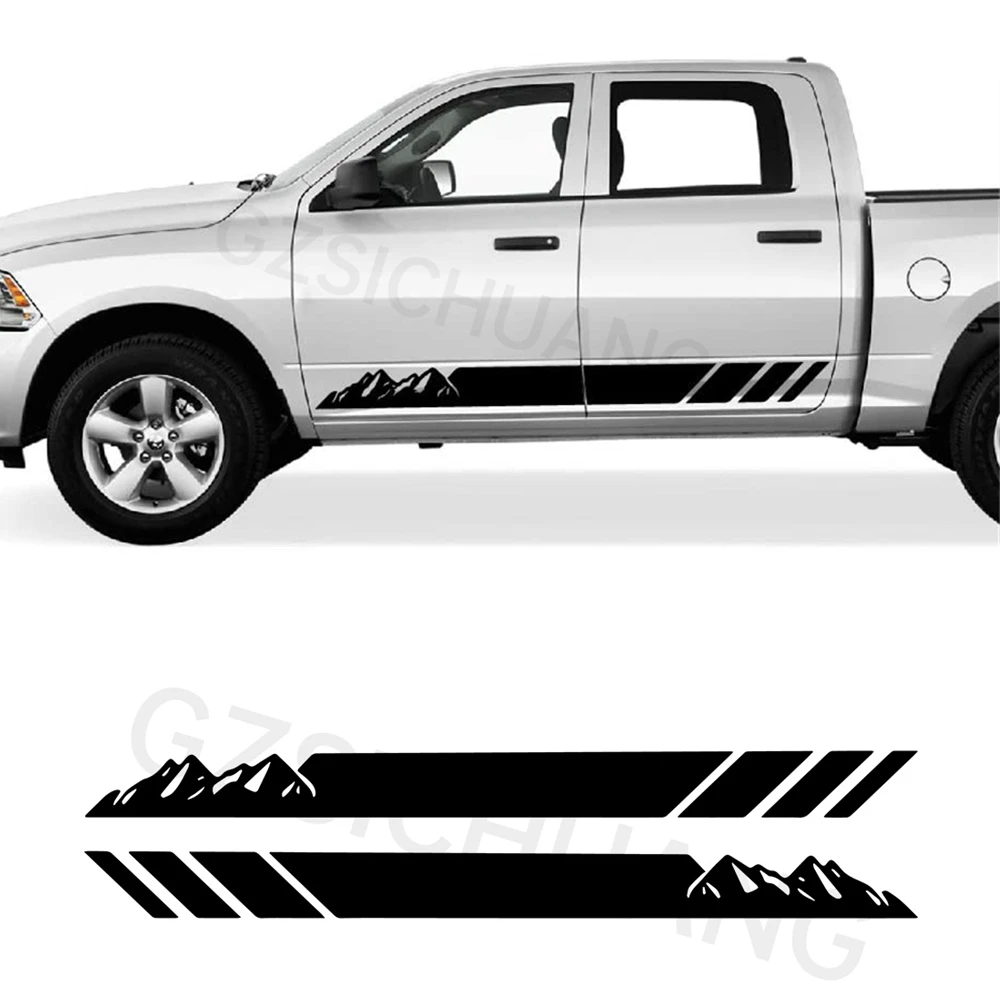 2Pcs Car Stickers Door Side Mountains Stripes Sticker Graphics Vinyl Decals For Dodge Ram 1500 2500 3500 2009-2022 Accessories
2Pcs Car Stickers Door Side Mountains Stripes Sticker Graphics Vinyl Decals For Dodge Ram 1500 2500 3500 2009-2022 Accessories