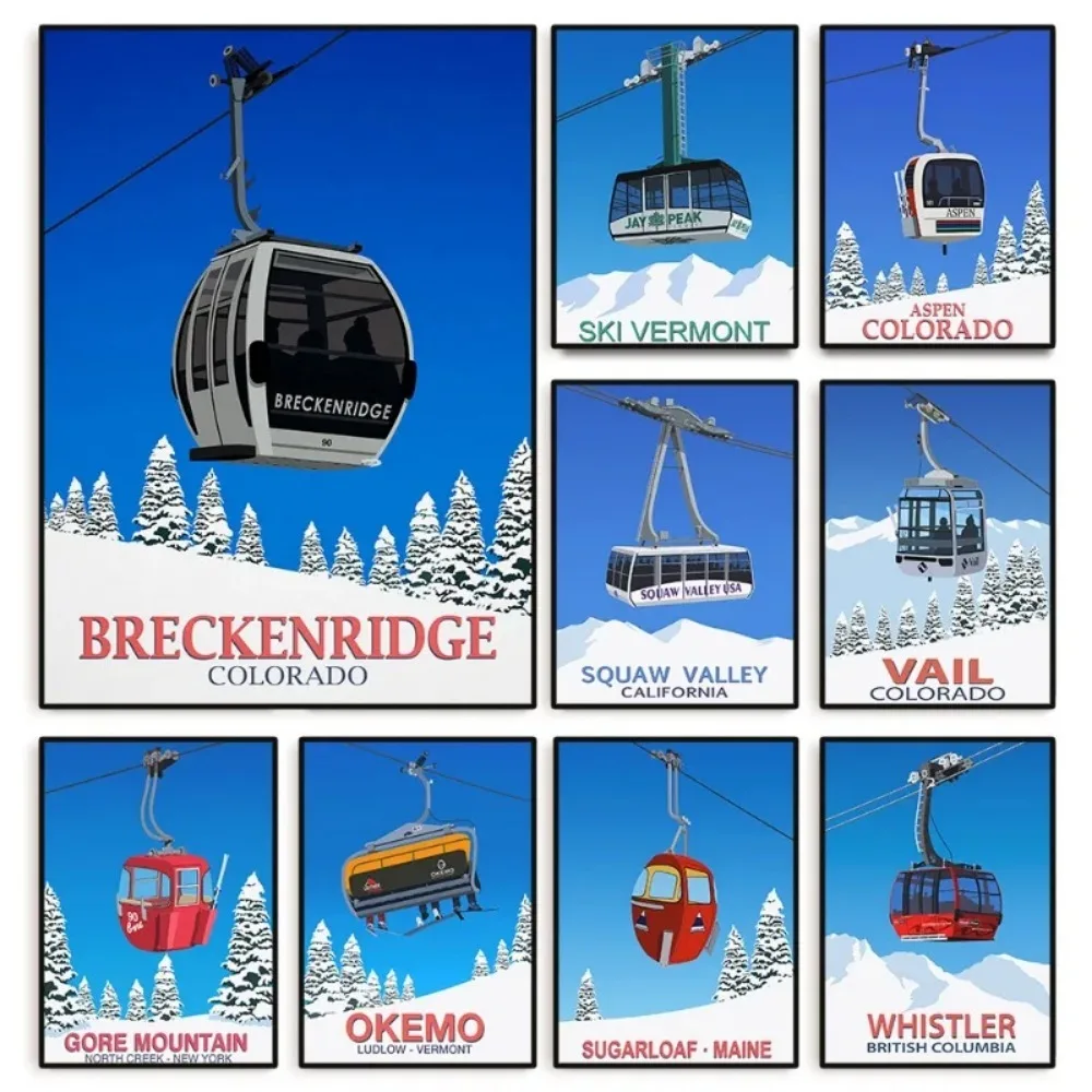 Around The World Ski Resort Poster Ski Snowboard Snowfield Cable Car Canvas Painting Wall Art for Room Home Decor Ski Gifts
Around The World Ski Resort Poster Ski Snowboard Snowfield Cable Car Canvas Painting Wall Art for Room Home Decor Ski Gifts