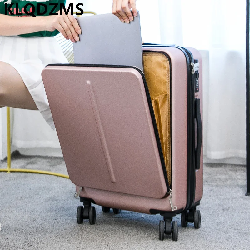 KLQDZMS 20"24" Inch Women's Suitcase Front Opening Laptop Boarding Case PC Zipper Trolley Case Men's Carry-on Travel Luggage
KLQDZMS 20"24" Inch Women's Suitcase Front Opening Laptop Boarding Case PC Zipper Trolley Case Men's Carry-on Travel Luggage
