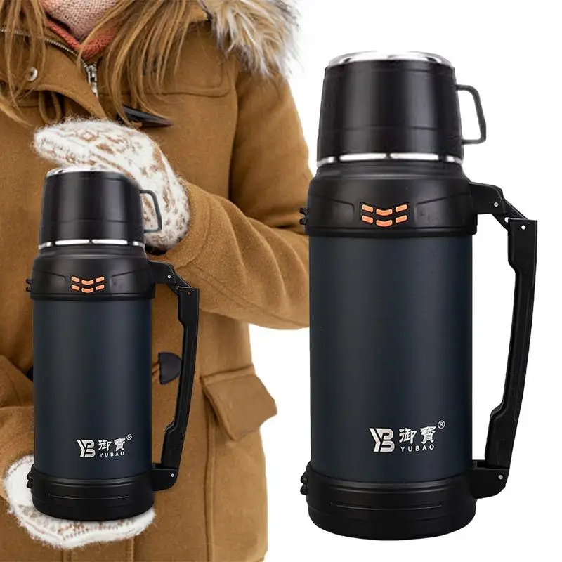 

New Thermos Water Bottle Vacuum Flask Insulated Cup Thermal Coffee Mug with Handle Tumblers Mug Bottle for Picnic Sports Camping