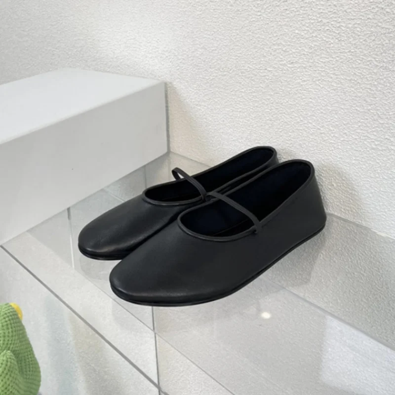 Elastic Band Mary Jane Ladies Flat Shoes High Quality Round Toe Comfortable Ballet Leather Shoes Fashion Party Dance Shoes Women 
Elastic Band Mary Jane Ladies Flat Shoes High Quality Round Toe Comfortable Ballet Leather Shoes Fashion Party Dance Shoes Women