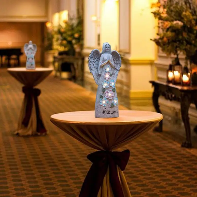 Solar Garden Angel Resin Praying Fairy Angel Sculpture Light Up Flower Skirt Waterproof Religious Garden Decor Yard Art For
Solar Garden Angel Resin Praying Fairy Angel Sculpture Light Up Flower Skirt Waterproof Religious Garden Decor Yard Art For