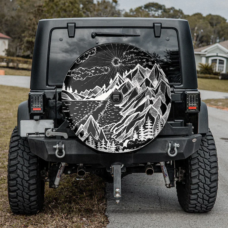 Подарок отцу на горную площадку-приключения, рождественский подарок, персонализированный Чехол для запасной шины, подарок для любителей автомобиля 
Подарок отцу на горную площадку-приключения, рождественский подарок, персонализированный Чехол для запасной шины, подарок для любителей автомобиля