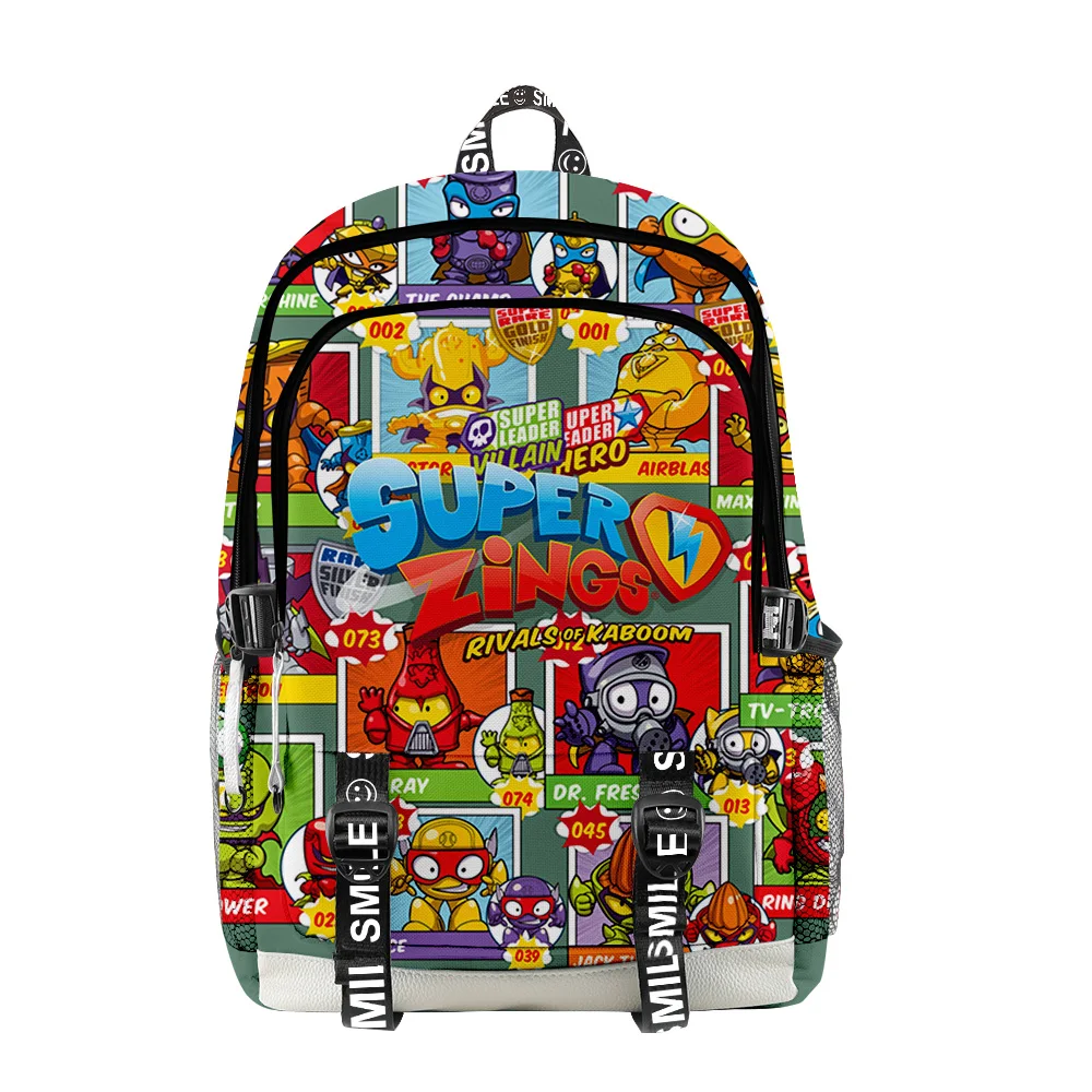 

Popular Youthful School Bags Unisex Superzings Travel Bags 3D Print Oxford Waterproof Notebook multifunction Backpacks