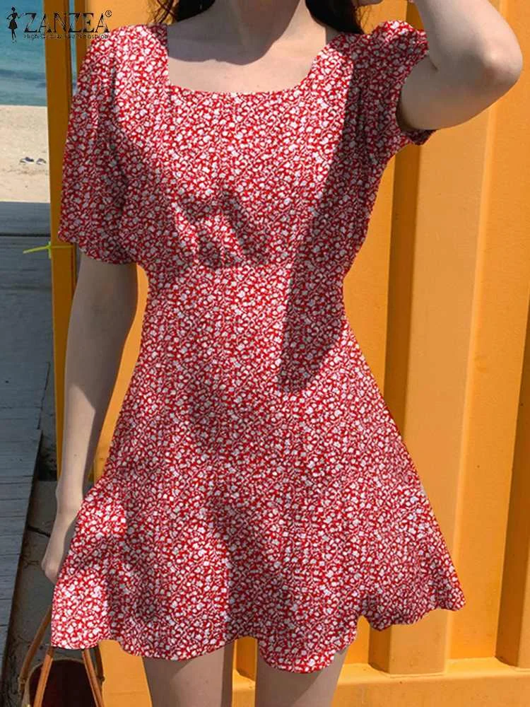 2023 ZANZEA Women Summer Beach Dress Floral Printed Holiday Sundress Bohemian Short Sleeve Party Vestido Elegant Sexy Mini Dress
2023 ZANZEA Women Summer Beach Dress Floral Printed Holiday Sundress Bohemian Short Sleeve Party Vestido Elegant Sexy Mini Dress