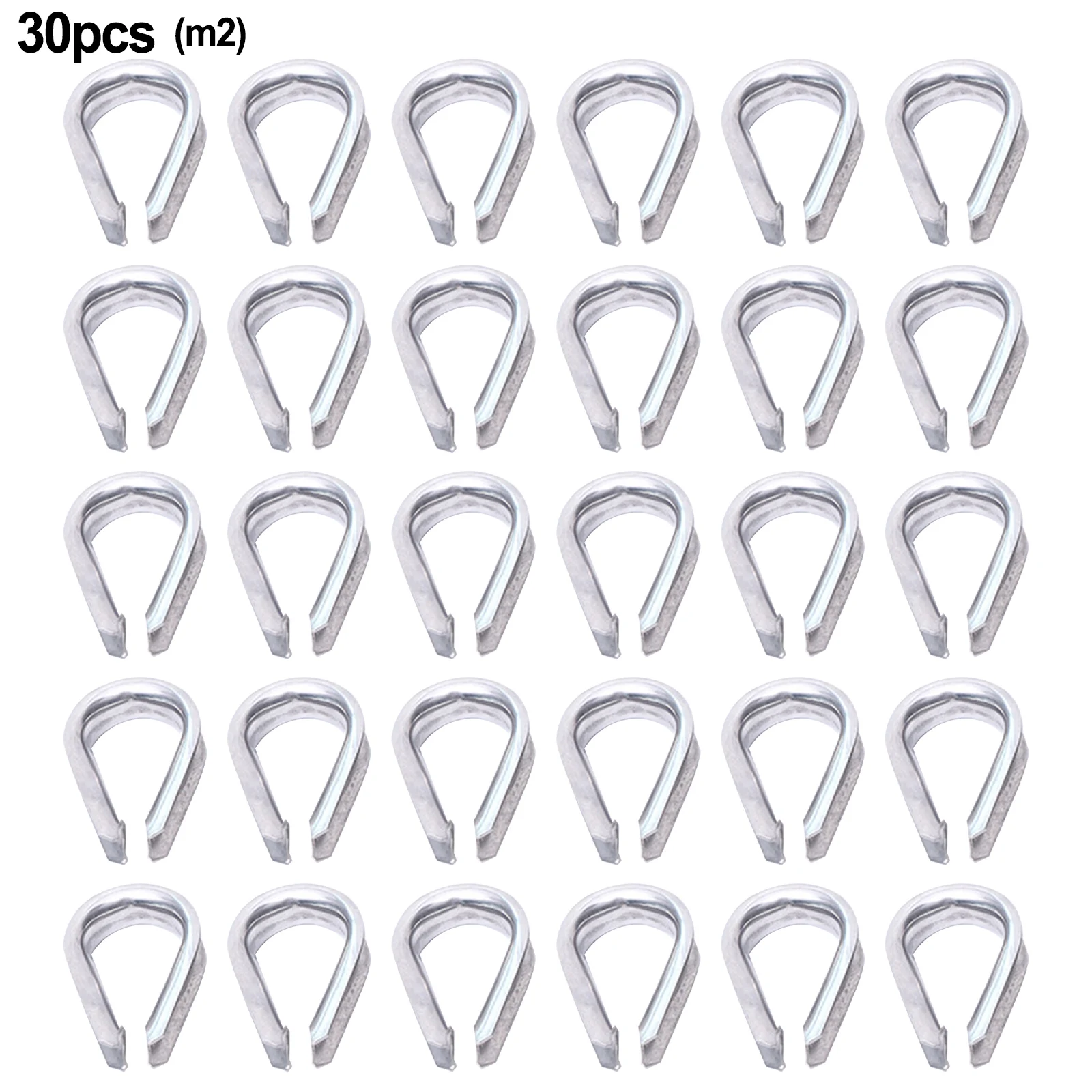

Wide Applications Sturdy High Quality Wire Rope Clamps Tent Rope 304 Stainless Steel 30pcs Clothesline Hanging Flags