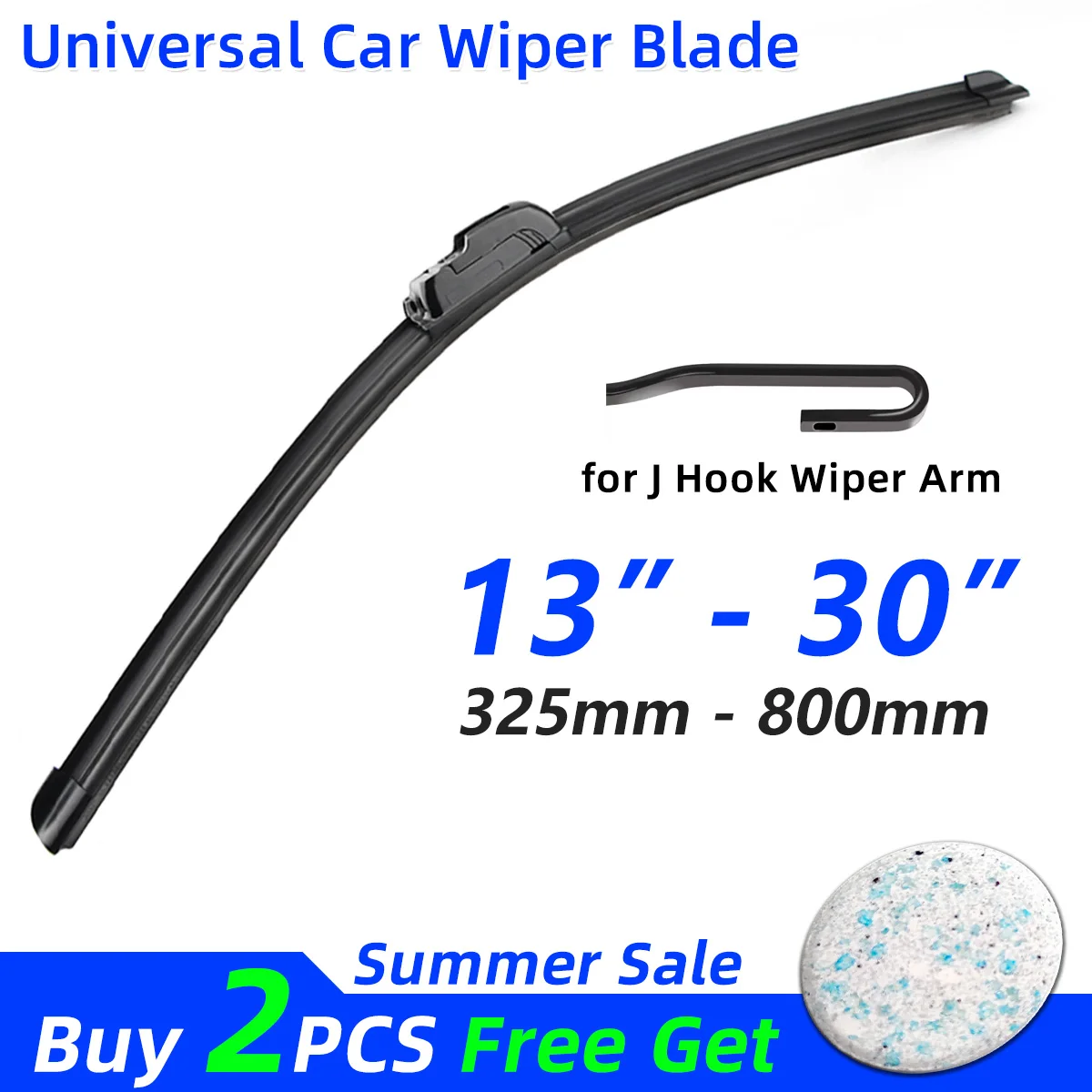 Car Wiper Blades J Hook U-type Universal General Windshield Windscreen Soft Rubber Frameless Bracketless 26” 24" 22" 16"
Car Wiper Blades J Hook U-type Universal General Windshield Windscreen Soft Rubber Frameless Bracketless 26” 24" 22" 16"