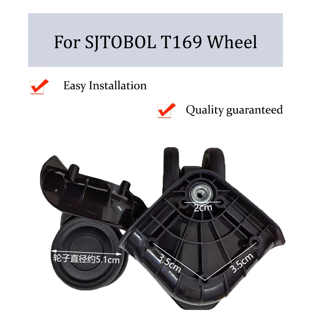 

For SJTOBOL T169 Nylon Luggage Wheel Trolley Case Wheel Pulley Sliding Casters Universal Wheel Repair Slient Wear-resistant