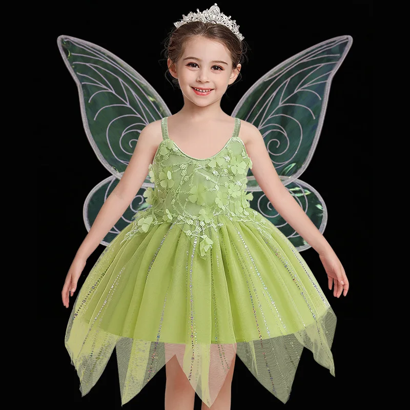 Children Carnival Cosplay Tinkerbell Tinker Elf Princess Dress Little Fairy Flower Girl Wedding Dress For Girls Party Dresses
Children Carnival Cosplay Tinkerbell Tinker Elf Princess Dress Little Fairy Flower Girl Wedding Dress For Girls Party Dresses