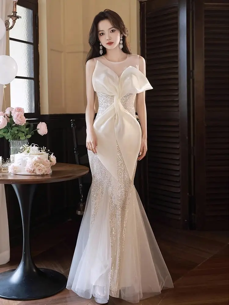 Harajpee Sequin Evening Dress Women 2024 New Bow Design Light Luxury Popular Host Party Dresses Beautiful Romantic Vestido
Harajpee Sequin Evening Dress Women 2024 New Bow Design Light Luxury Popular Host Party Dresses Beautiful Romantic Vestido