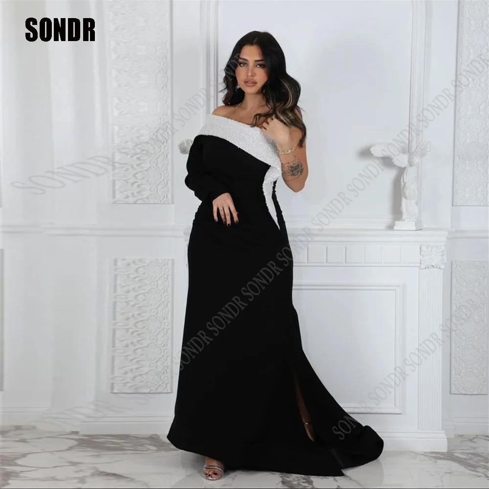 SONDR Luxury Sequins Celebrity Party Dresses Black Mermaid Shiny Prom Dresses Stretch Satin Formal Night Dress Gowns Women
SONDR Luxury Sequins Celebrity Party Dresses Black Mermaid Shiny Prom Dresses Stretch Satin Formal Night Dress Gowns Women
