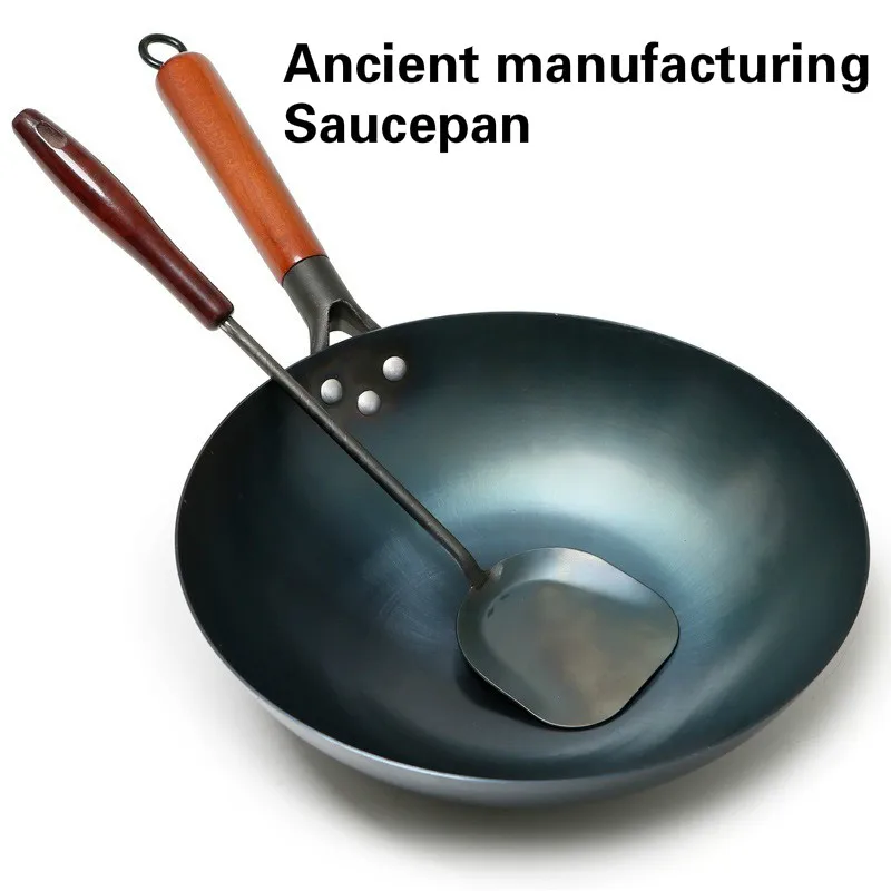 High Quality Saucepan Iron Wok Traditional Handmade Iron Wok Non-stick Pan Non-coating Induction and Gas Cooker Cookware
High Quality Saucepan Iron Wok Traditional Handmade Iron Wok Non-stick Pan Non-coating Induction and Gas Cooker Cookware