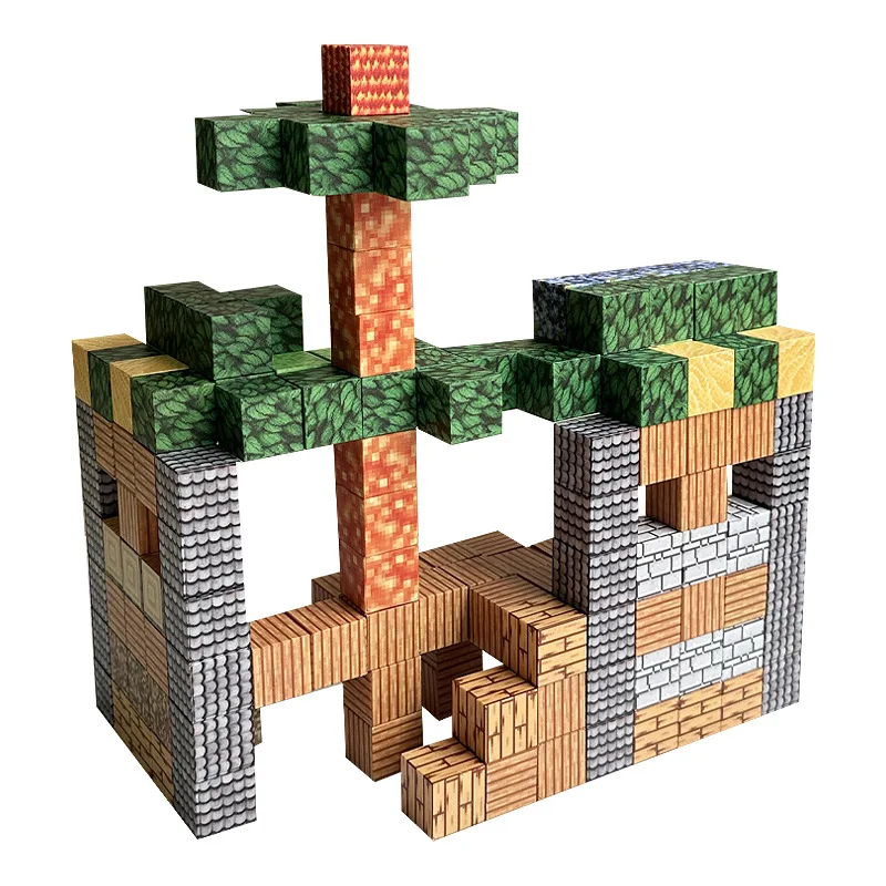 

3D DIY пиксель мир Магнитный строительный блок головоломка игрушка творческая игра кубик игрушки для детей