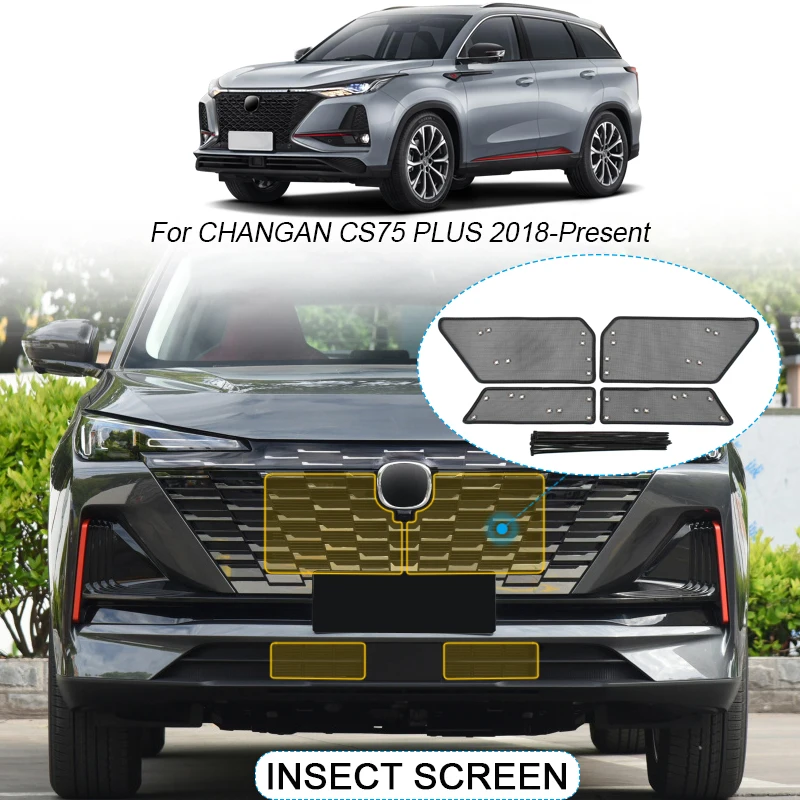 

4PCS Car Insect-proof Air Inlet Protection Cover Airin Insert Net Vent Racing Grill Filter For CHANGAN CS75 PLUS 2018-2025