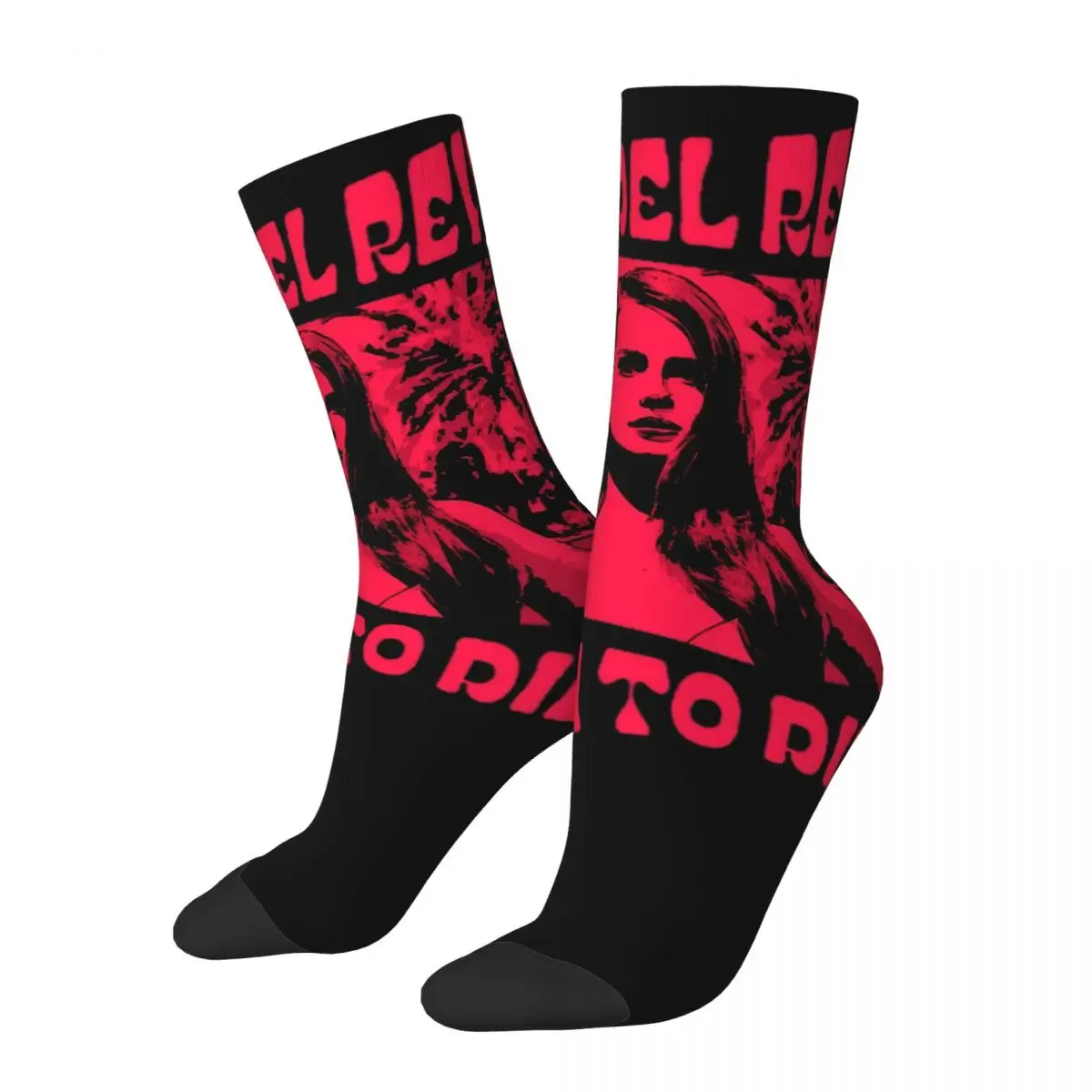 

Novelty Women's Socks Lana Del Rey Merch Warm Born To Die Pop Music High Quality Socks All Seasons