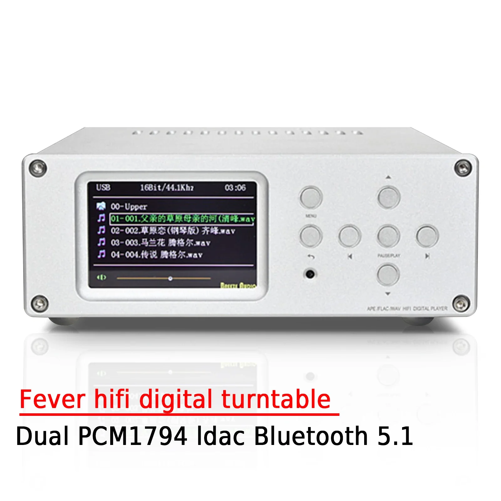 

AMXEKR Fever Hifi Цифровой поворотный стол USB-накопитель без потерь плеер двойной PCM1794 аудио декодер Ldac Bluetooth 5,1